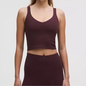 Dark Burgundy Align Crop Top